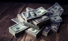 a lot of US dollars mounting