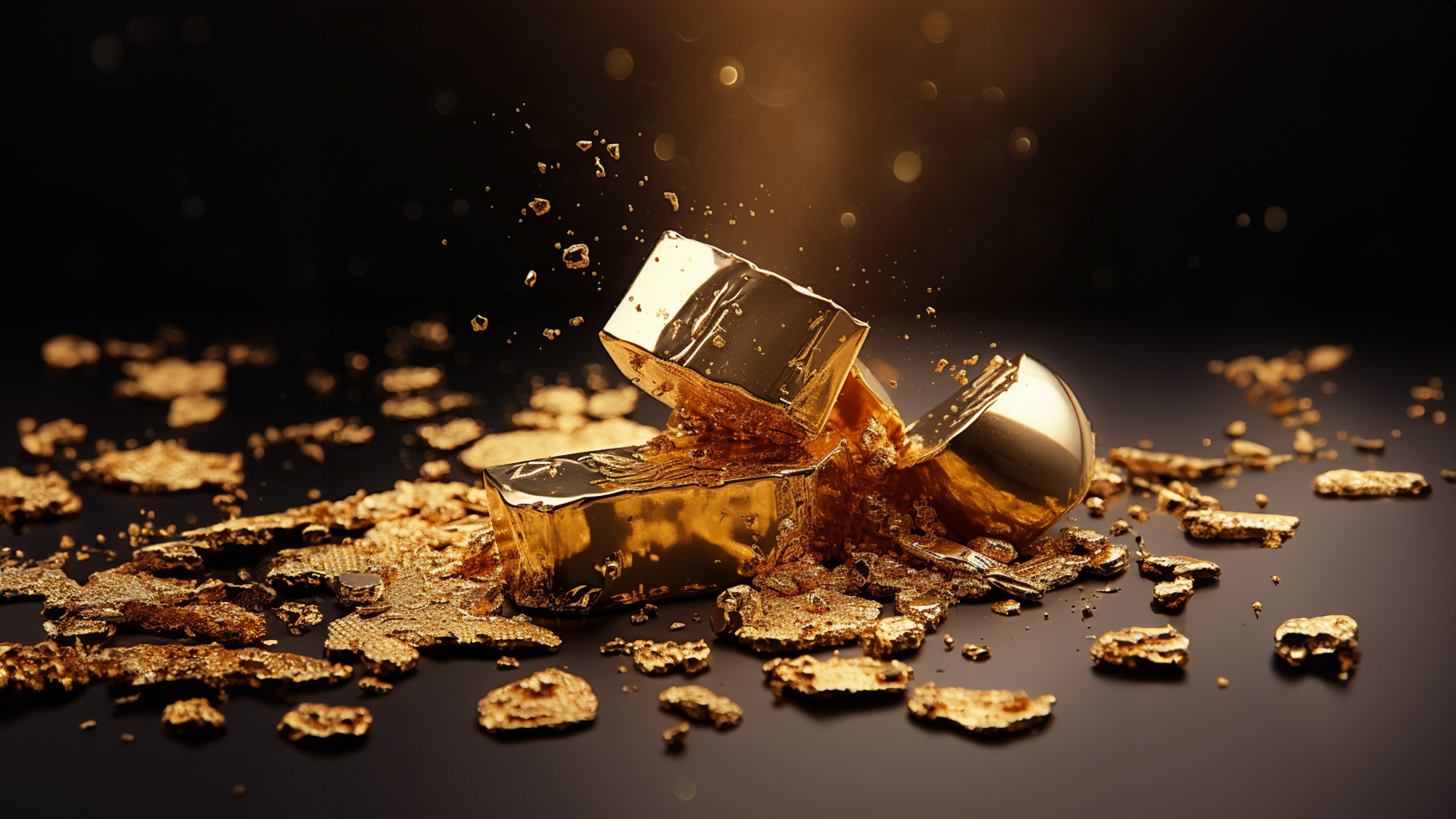 Why gold trading? A raw gold cut into pieces.
